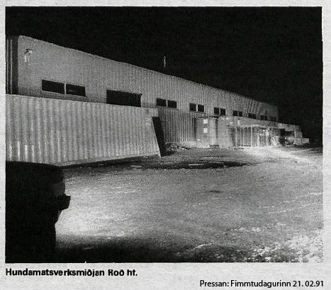 Dogfood factory in facilities that Haustak later bought to dry fish